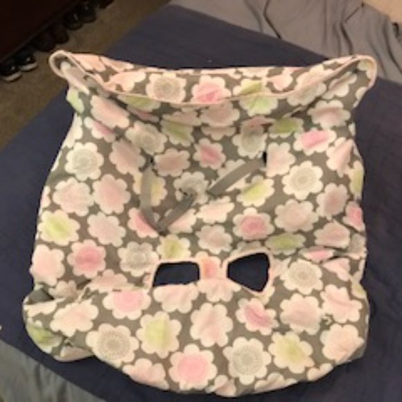 Carter's Reversable High Chair/Shopping Cart Cover-Super Compact-Floral & Pink - Picture 6 of 8